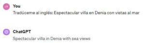 traducción chat GPT